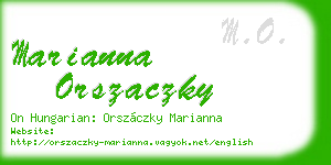 marianna orszaczky business card